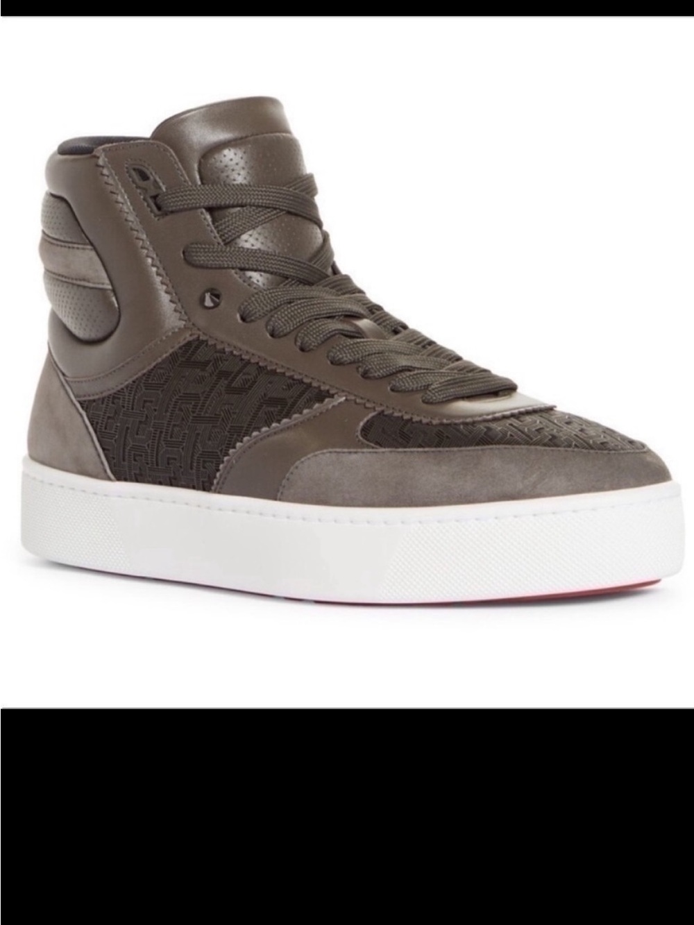 New Size 45 Christian Louboutin Top Rui Flat Suede Sneakers